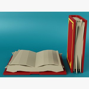 3D Red Book Low poly model