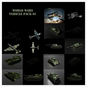 3d model world wars pack 01