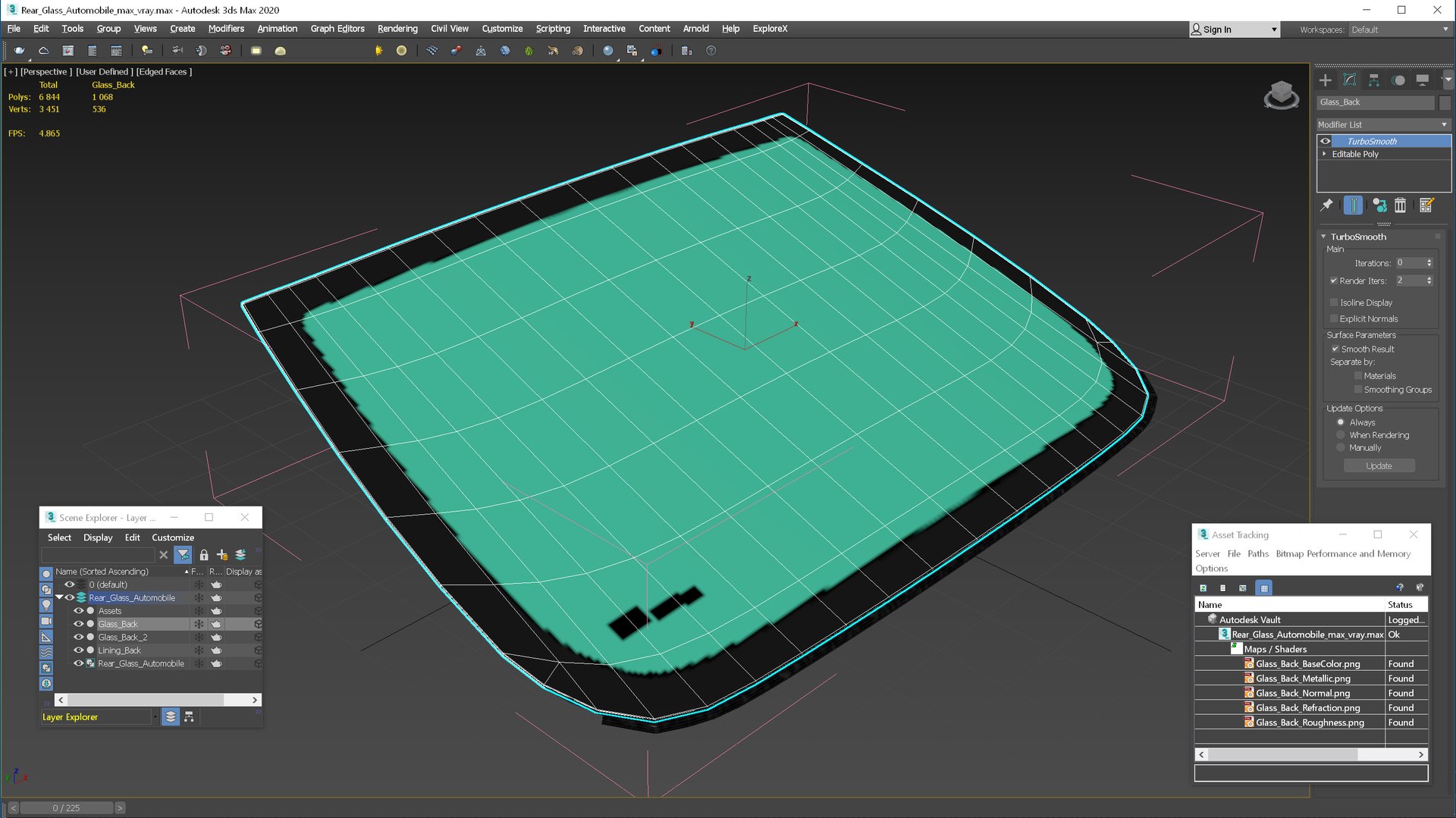 3D Rear Glass Automobile Model - TurboSquid 2384564