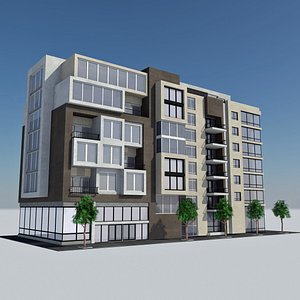 Modern Apartment City Building - HD Cityscape Tile 8