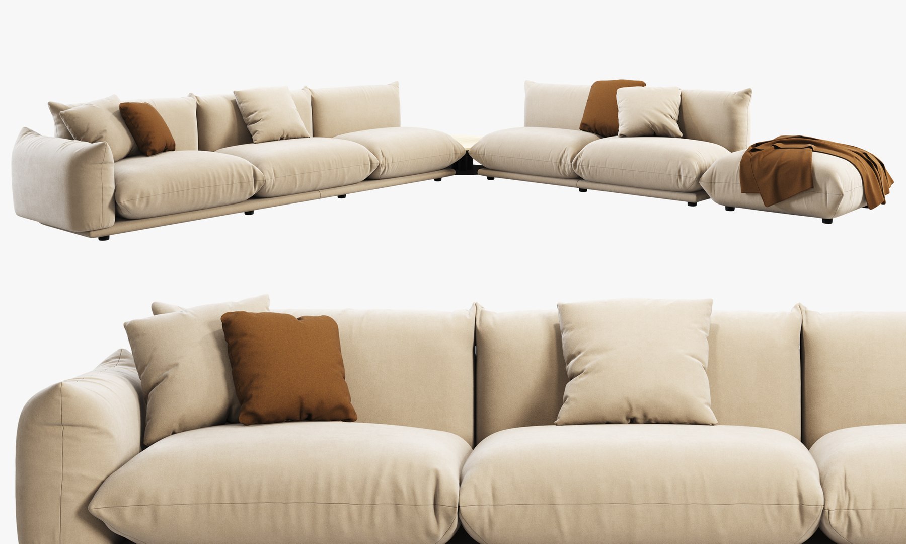 Marenco system sofa by Arflex 3D model - TurboSquid 2122456