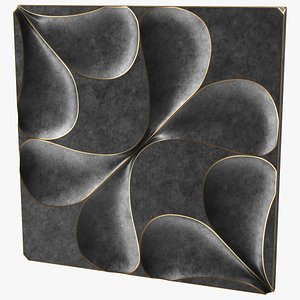 3D Wall Panel Drops Metal
