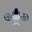 Futuristic Flying Car 3D Model - Urban Air Mobility Vehicle
