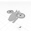 Futuristic Flying Car 3D Model - Urban Air Mobility Vehicle