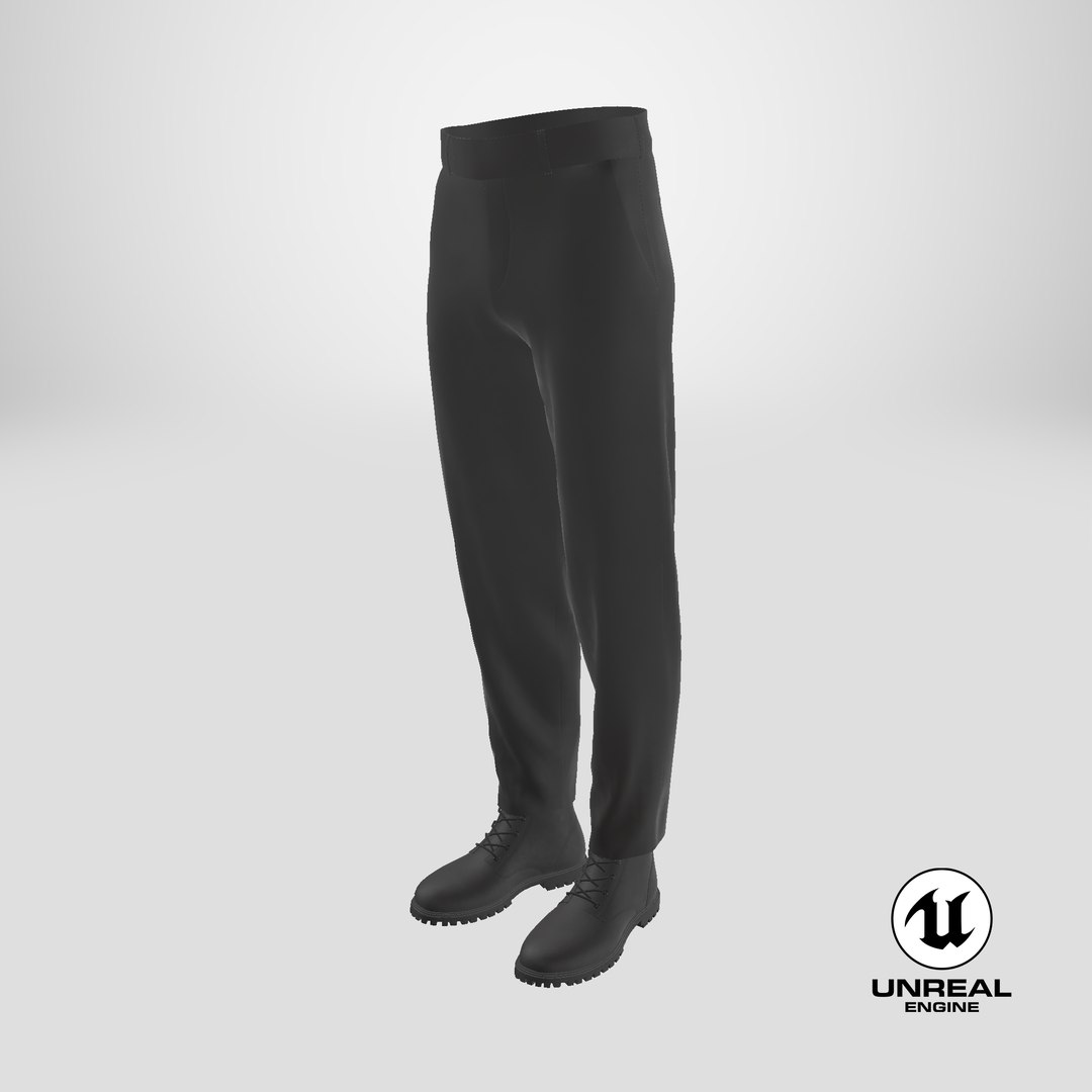 Trousers and Boots 3D model https://p.turbosquid.com/ts-thumb/HX/ABel2J/F6/stemcell_unreal_render/png/1718132083/1920x1080/fit_q87/9a5c5b8db16e719402efb7d0aae2191cff66893e/stemcell_unreal_render.jpg