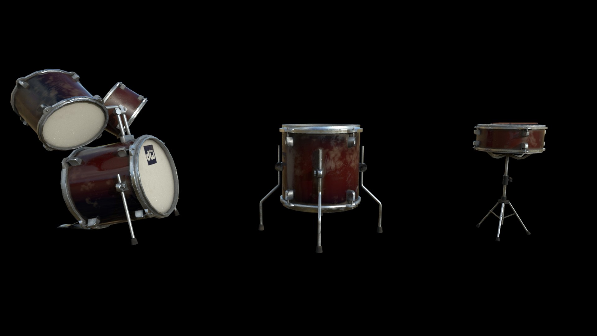 3D Music Instruments Pack 1 - TurboSquid 2091387