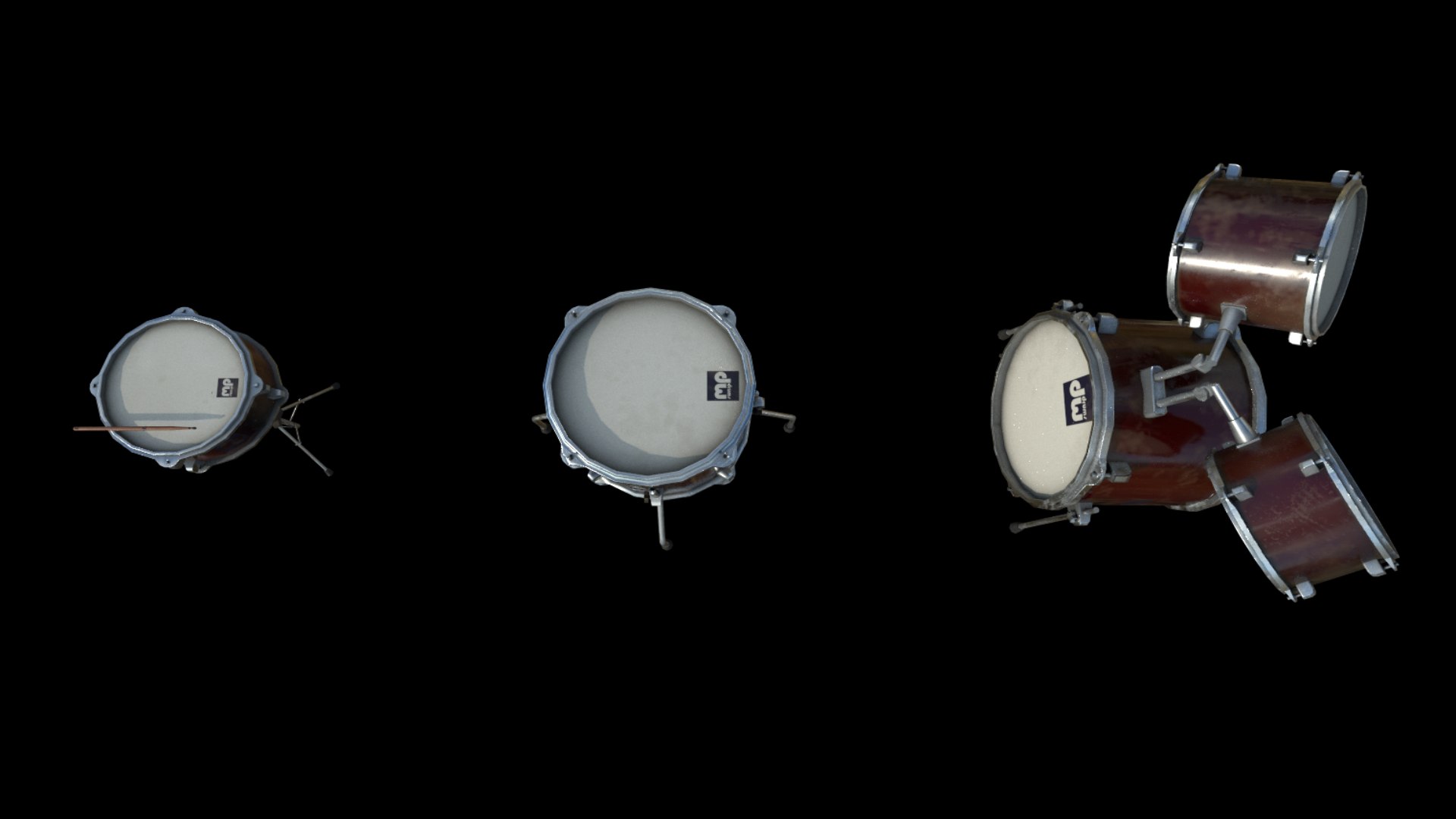 3D Music Instruments Pack 1 - TurboSquid 2091387
