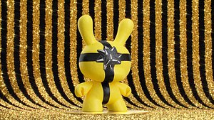 3D model Kidrobot Yellow Gift 12 inch Christmas Set Dunny