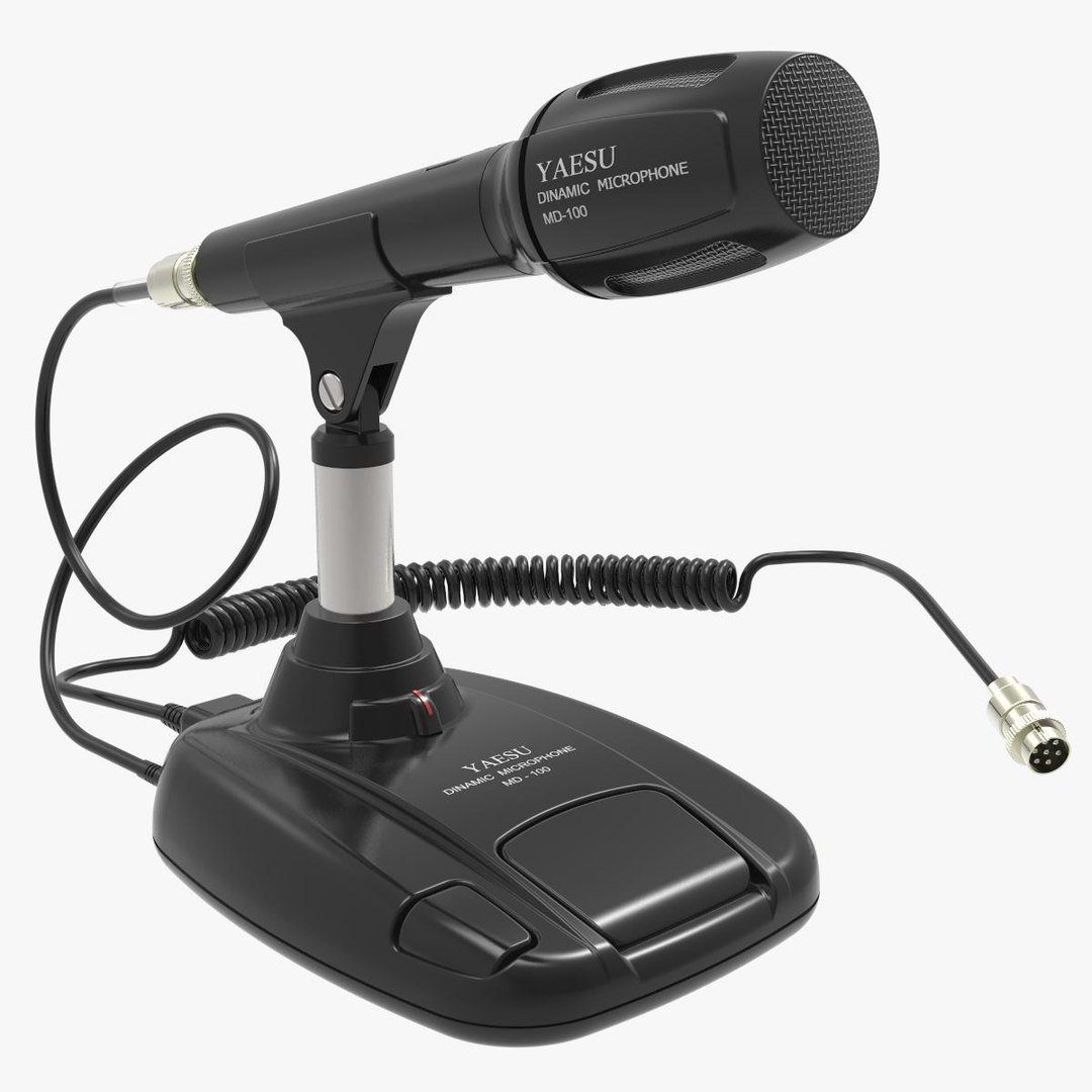 YAESU MD-100 Desk Microphone 3D Model - TurboSquid 2184368