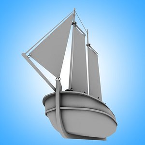 3d model old wooden ship
