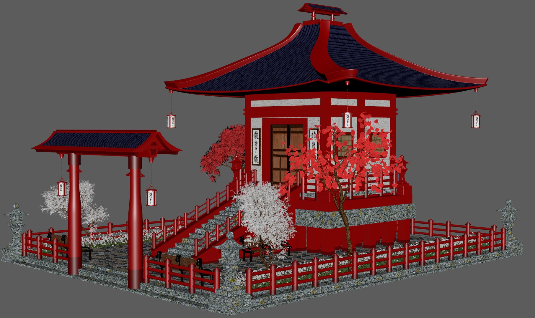 3D Asia Asian House - TurboSquid 1240228