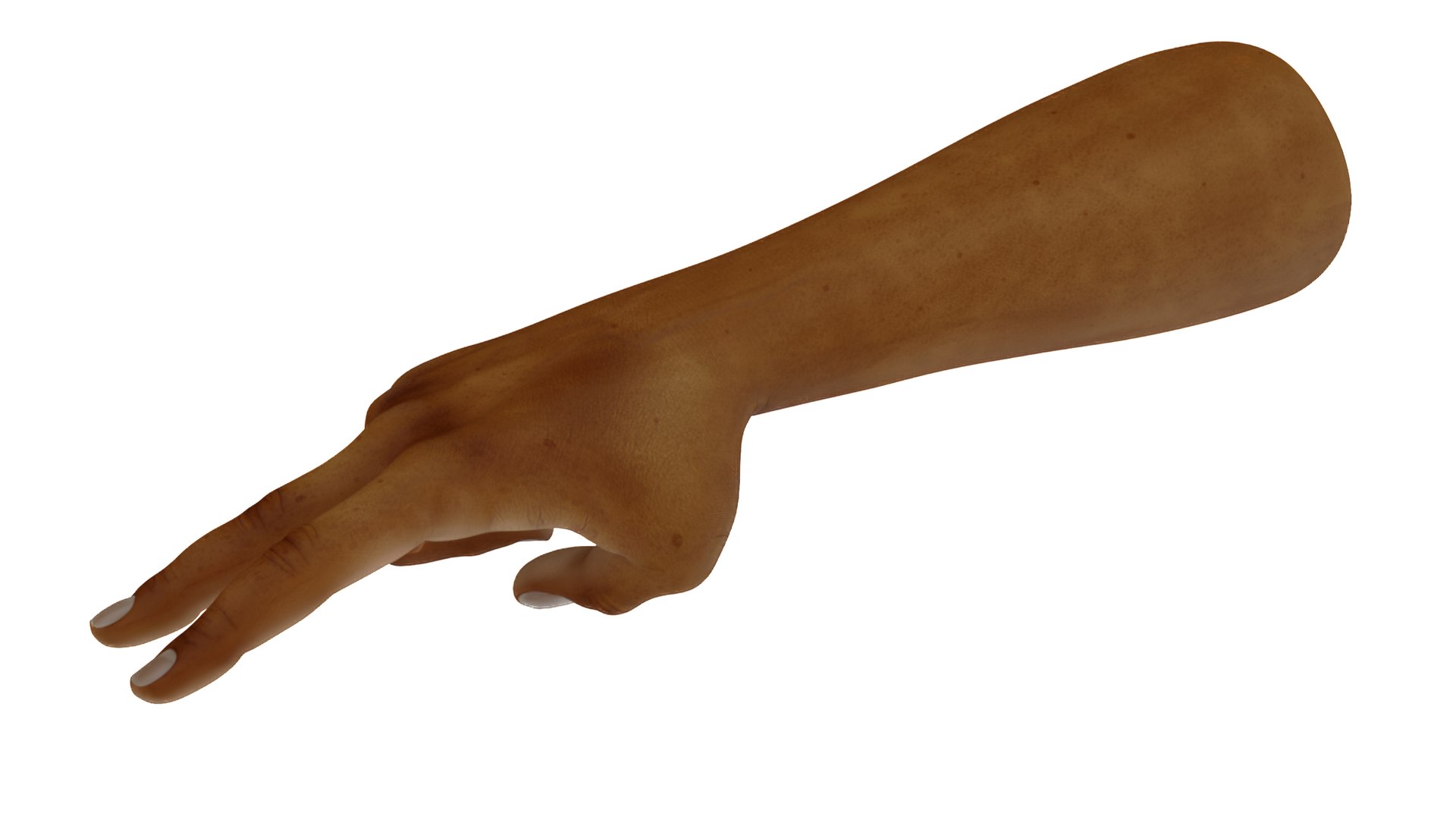 Afro American Male Victory Sign Pose 3D model preview