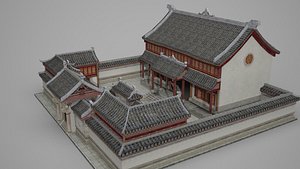 ancient courtyards rich 3D model