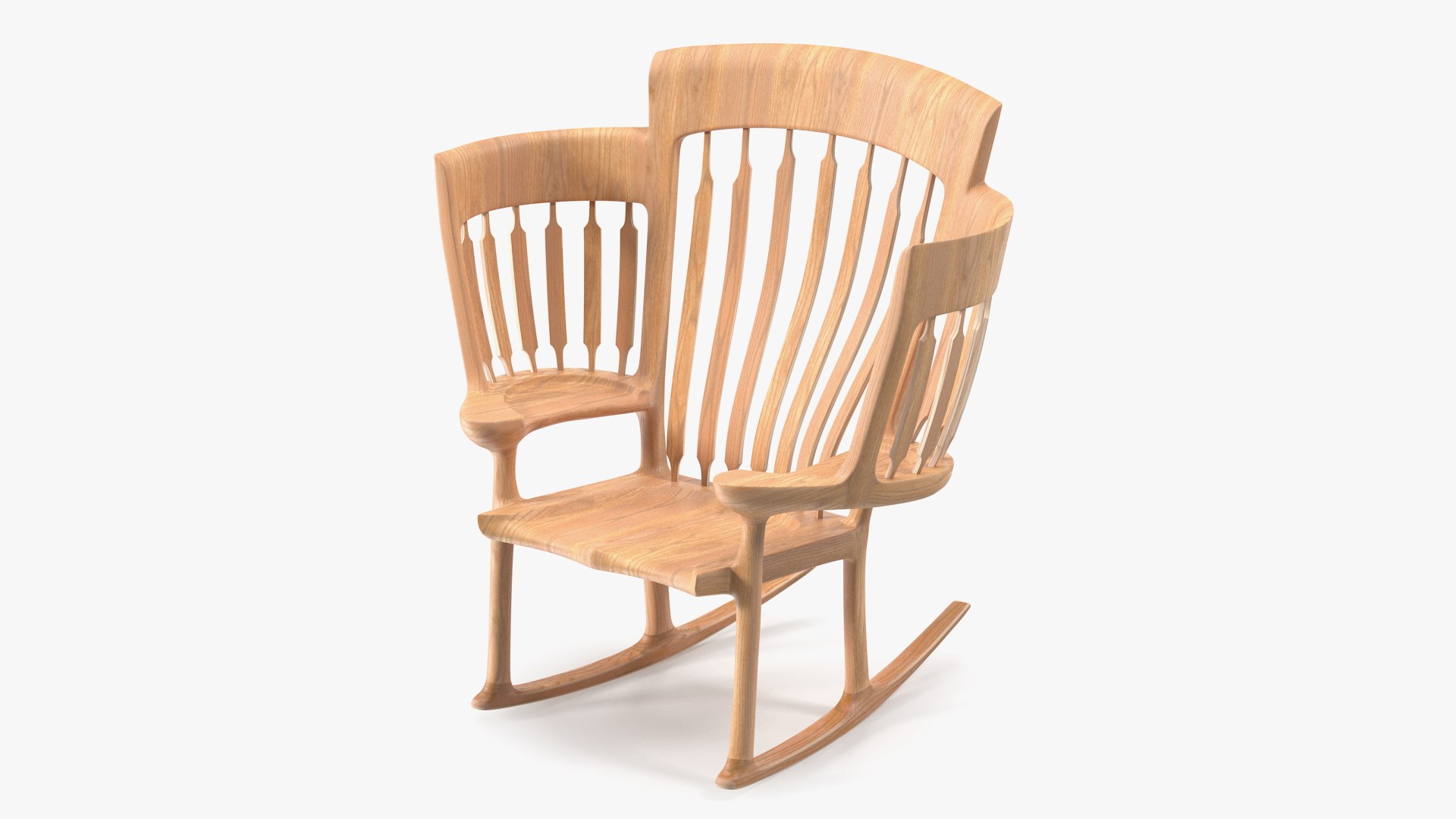 Triple Rocking Chair 3D model preview