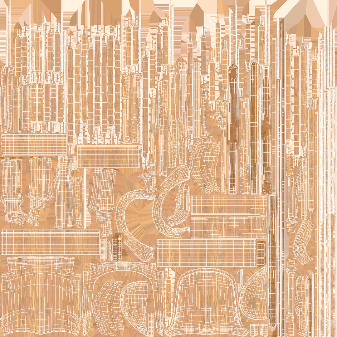 Triple Rocking Chair Model - TurboSquid 2050966