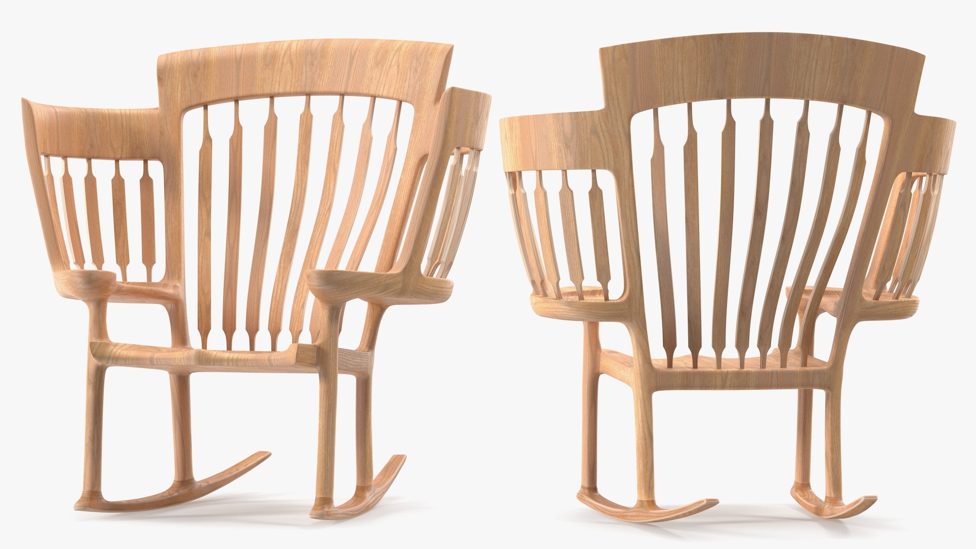 Triple Rocking Chair Model - TurboSquid 2050966