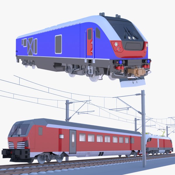 3D модель Siemens Vectrain и локомотив SC-44 II - TurboSquid 2262376