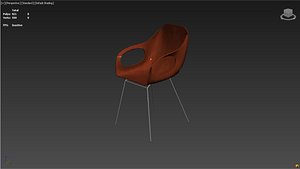 Chair - Blue brown green - plastic 3D model