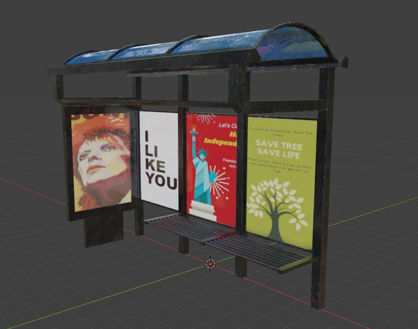 3D bus stop model https://p.turbosquid.com/ts-thumb/HX/tR4f6e/be5hIcAi/textured1/png/1588317824/1920x1080/fit_q87/8dcd4172a15a578f2b57567255dd1f81e2edf7ac/textured1.jpg