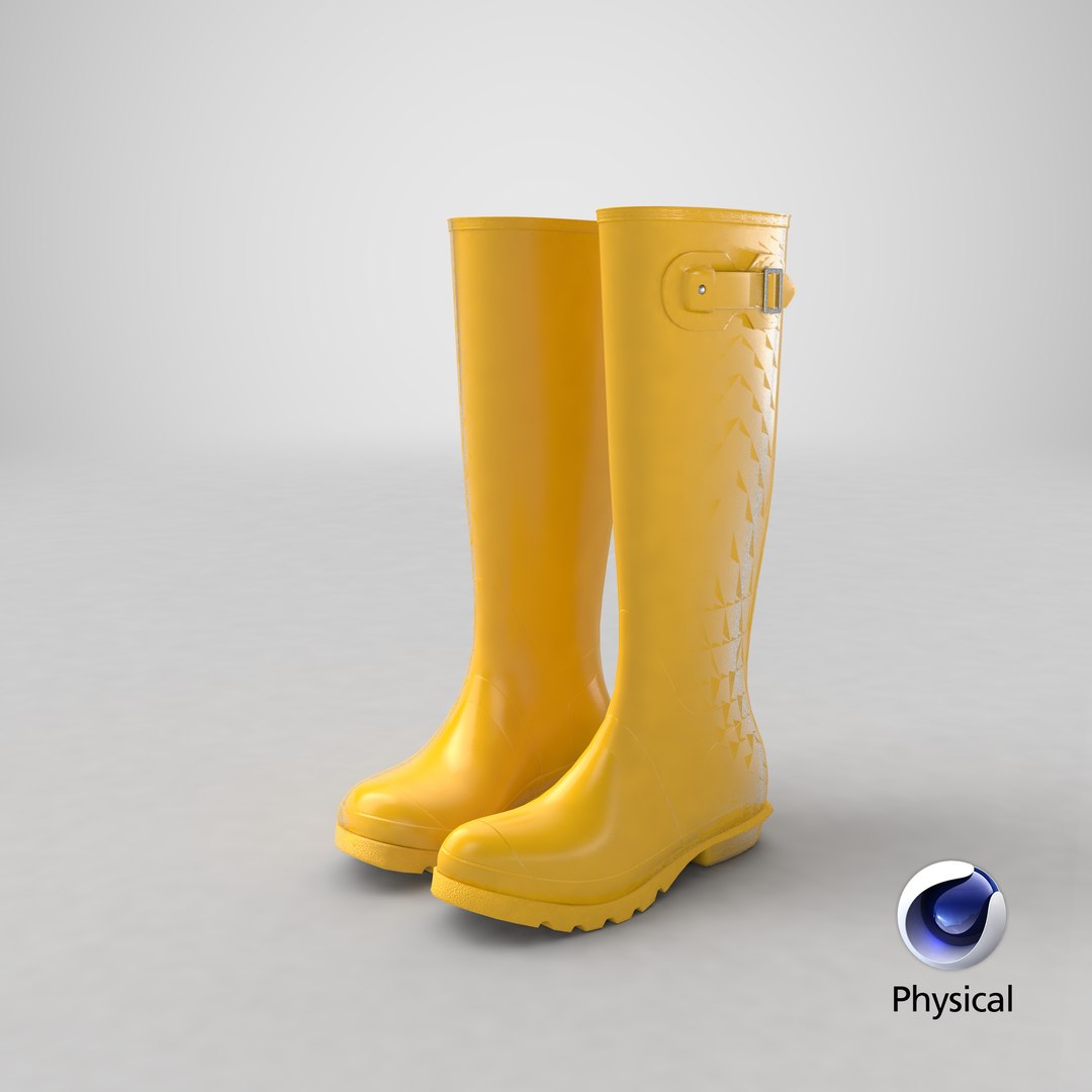 3D womens yellow tall refined model - TurboSquid 1231492