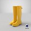 Botas de chuva de alta refinado amarelo das mulher