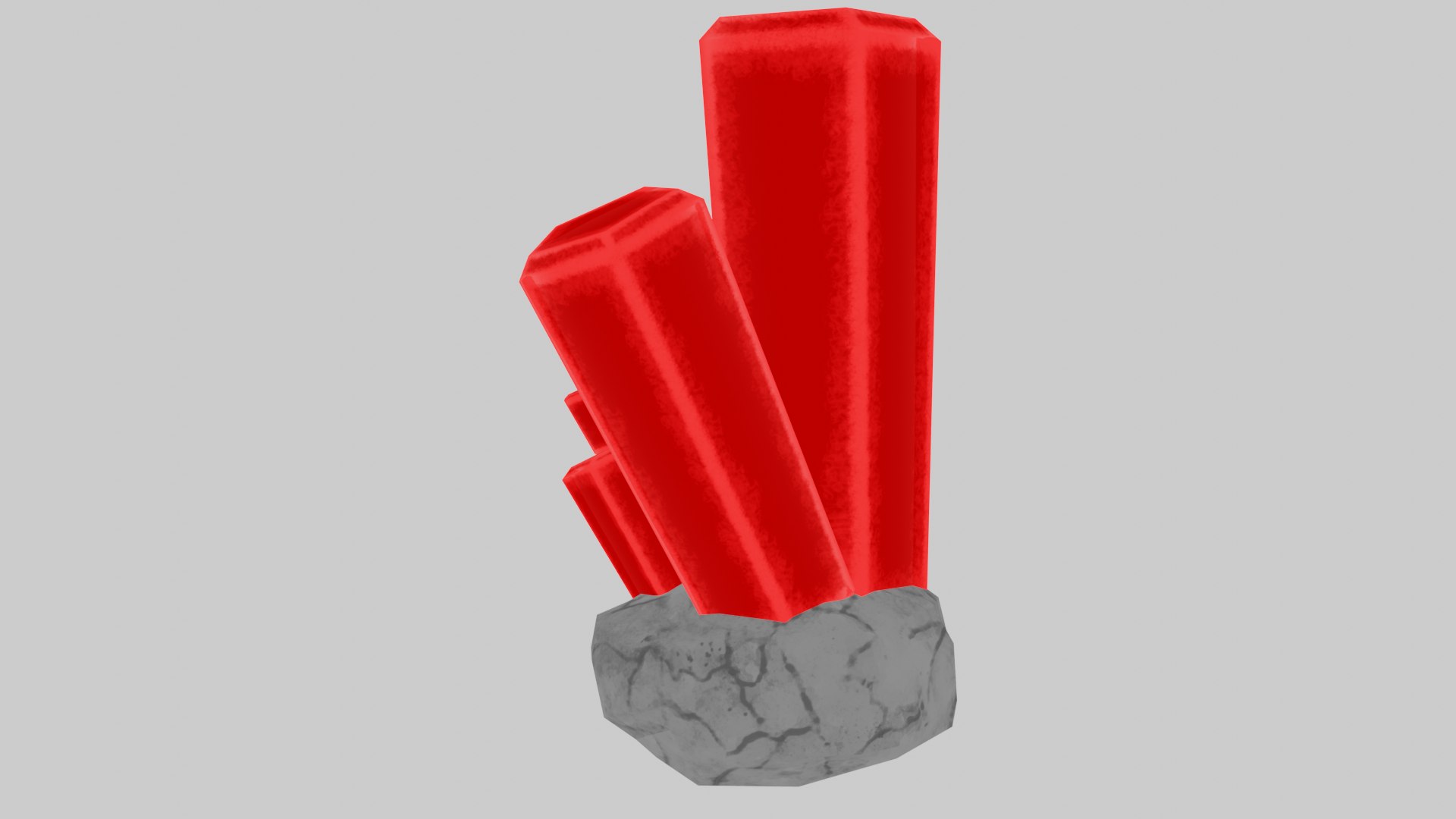 Red Stylized Rock Crystal Cluster Version 2 model - TurboSquid 2127325