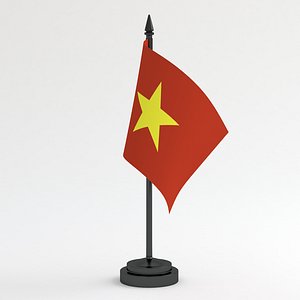 Table Flag Vietnam 3D model