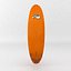 surfboard red orange board 3d model