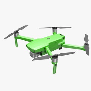 3D model quadcopter aerial drone gimbal