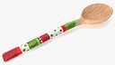 Carved Wooden Spoon Painted