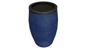 Plastic Blue Barrel 3D model
