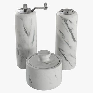 realistic salt pepper marble 3D model
