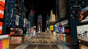 Times Square NYC Broadway New York City America 3D model