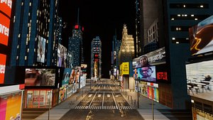 Times Square NYC Broadway New York City America 3D model