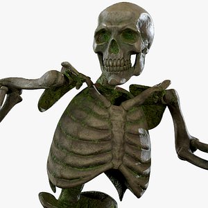 Skeleton Undead Warrior Forest - Rigged Animated Lowpoly