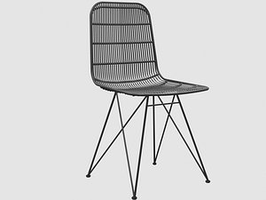 darling rattan chair black model