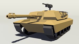 Low poly m1 abrams tank