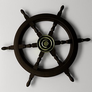 ships steering wheel 2 3d 3ds