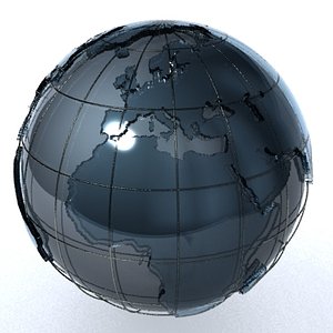 3d model globe earth