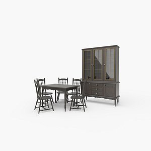 Chair Table Cabinet 3D model
