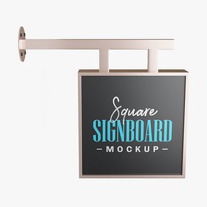 3D square signboard