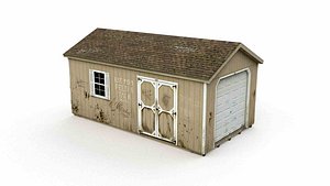 3D model Wooden Farm Storage Shed