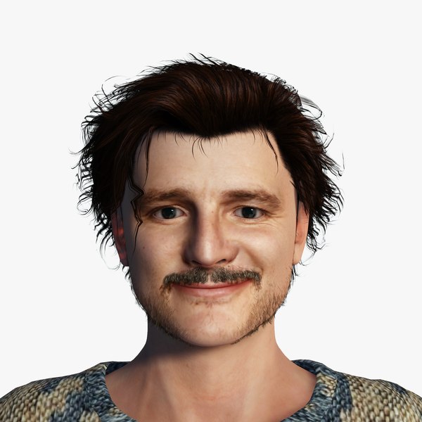 3D Pedro Pascal 3D Rigged model ready for animation model