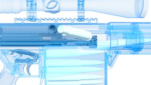 50 caliber semi-automatic rifle 3d max