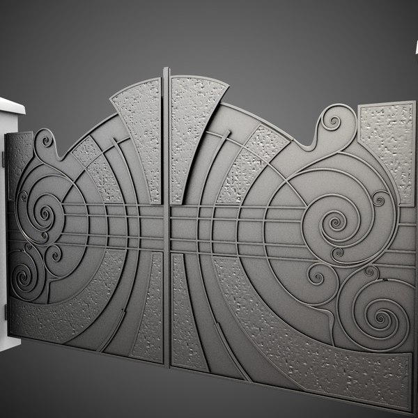 Wrought Iron Gate 3d Model