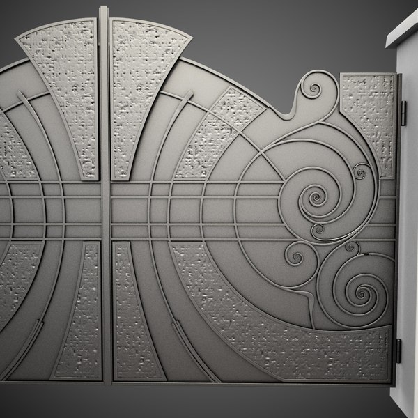 wrought iron gate 3d model