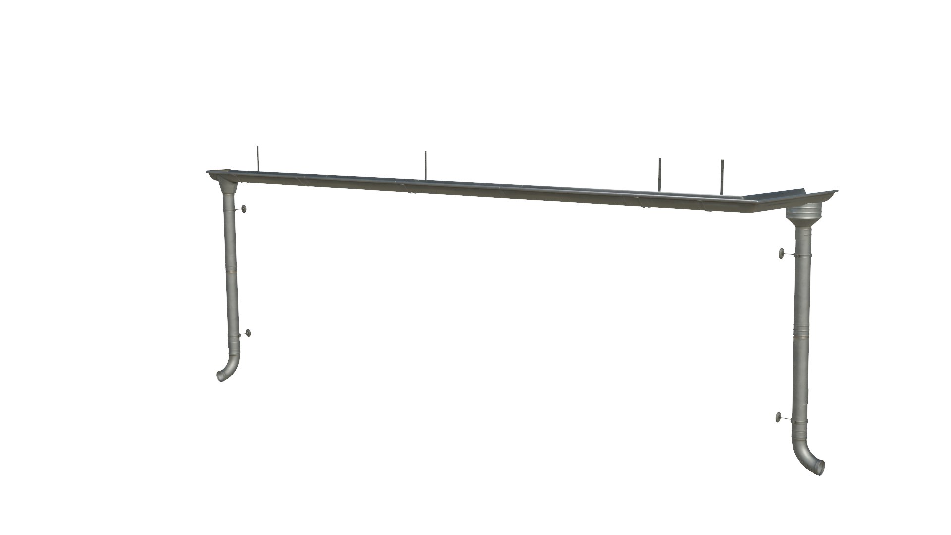 3D Gutter In Pieces Model - TurboSquid 2144128