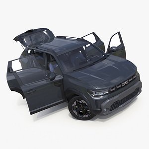 Dacia Duster 2024 Crossover Gray Rigged