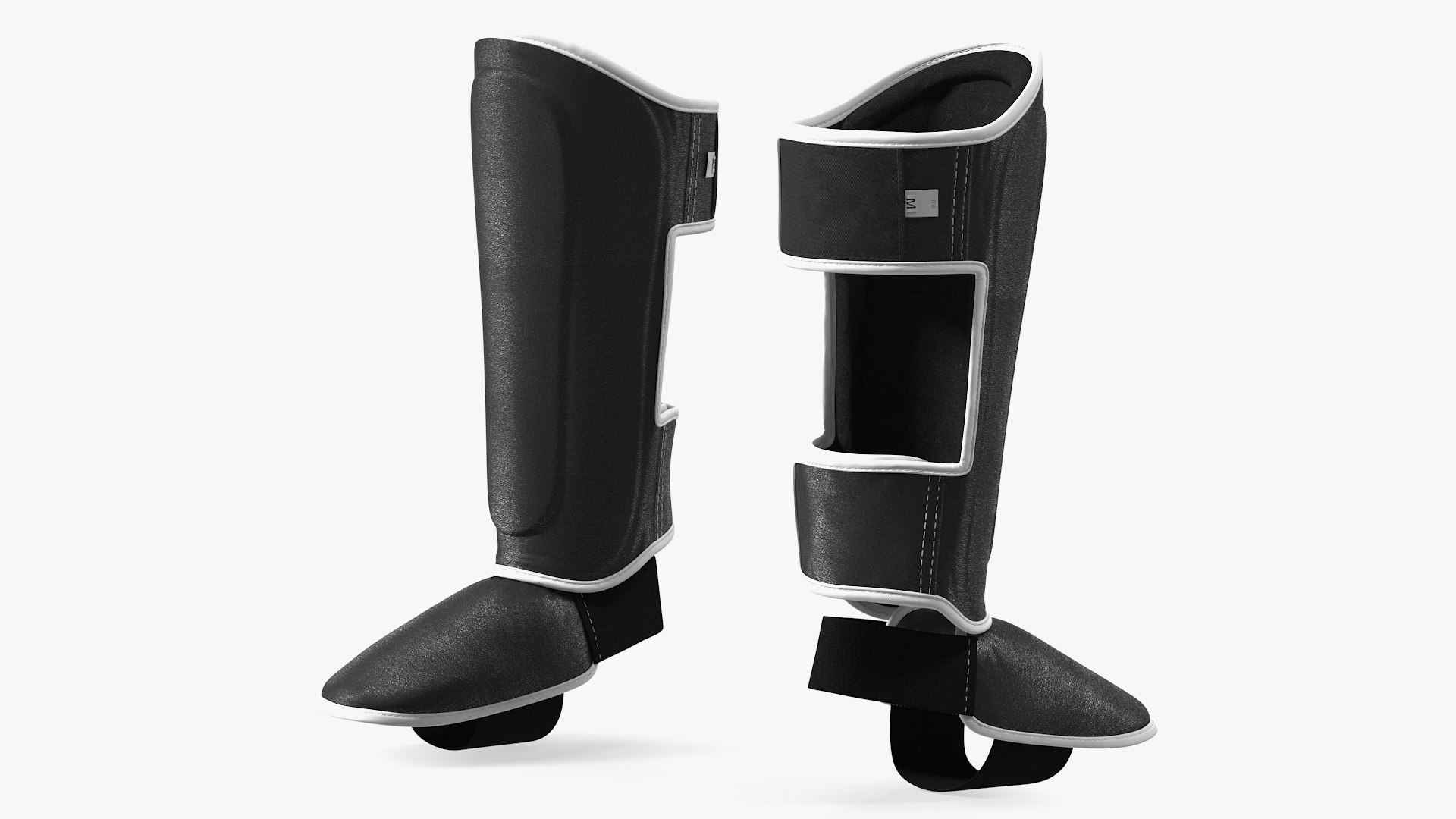 Muay Thai Leather Boot Shin Guard 3D model preview