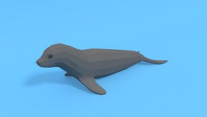 Low Poly Cartoon Seal